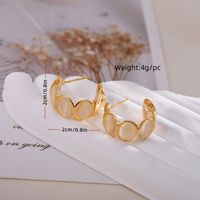 1 Pair Simple Style Geometric Solid Color Plating Copper Ear Studs main image 5