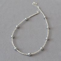 Simple Style Solid Color Imitation Pearl Plating Silver Plated Women's Necklace main image 10