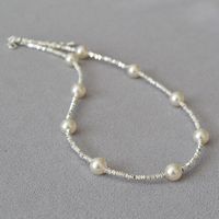 Simple Style Solid Color Imitation Pearl Plating Silver Plated Women's Necklace main image 2