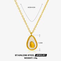 304 Stainless Steel 18K Gold Plated IG Style Casual Plating Inlay Fruit Shell Earrings Necklace sku image 1
