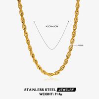 304 Stainless Steel 18K Gold Plated IG Style Basic Modern Style Plating Solid Color Bracelets Necklace sku image 2