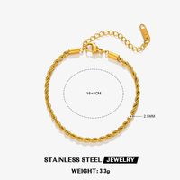 Edelstahl 304 18 Karat Vergoldet IG-Stil Basic Moderner Stil Überzug Einfarbig Armbänder Halskette sku image 1