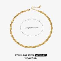 304 Stainless Steel 18K Gold Plated Basic Classic Style Plating Geometric Bracelets Necklace sku image 2