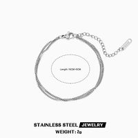 Basic Geometric 304 Stainless Steel 18K Gold Plated Bracelets In Bulk sku image 1