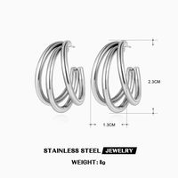 1 Pair Classic Style Geometric Plating 304 Stainless Steel 18K Gold Plated Earrings sku image 1