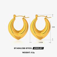 1 Pair Retro Geometric Plating 304 Stainless Steel 18K Gold Plated Earrings sku image 11