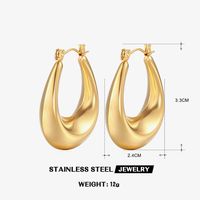 1 Pair Retro Geometric Plating 304 Stainless Steel 18K Gold Plated Earrings sku image 14