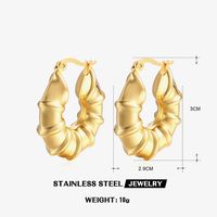 1 Pair Retro Geometric Plating 304 Stainless Steel 18K Gold Plated Earrings sku image 16