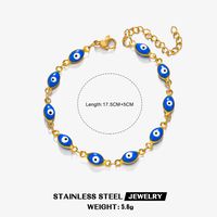 Ethnic Style Cool Style Devil'S Eye 304 Stainless Steel 18K Gold Plated Resin Bracelets In Bulk sku image 3