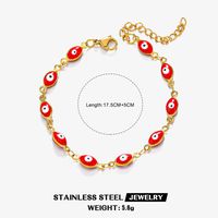 Ethnic Style Cool Style Devil'S Eye 304 Stainless Steel 18K Gold Plated Resin Bracelets In Bulk sku image 4