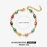 Ethnic Style Cool Style Devil'S Eye 304 Stainless Steel 18K Gold Plated Resin Bracelets In Bulk sku image 5