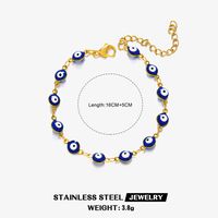 Ethnic Style Cool Style Devil'S Eye 304 Stainless Steel 18K Gold Plated Resin Bracelets In Bulk sku image 3