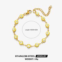 Ethnic Style Cool Style Devil'S Eye 304 Stainless Steel 18K Gold Plated Resin Bracelets In Bulk sku image 8