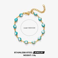 Ethnic Style Cool Style Devil'S Eye 304 Stainless Steel 18K Gold Plated Resin Bracelets In Bulk sku image 9