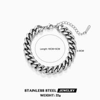 Rock Streetwear Geometric 304 Stainless Steel 18K Gold Plated Bracelets In Bulk sku image 1