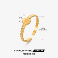 Edelstahl 304 18 Karat Vergoldet Einfacher Stil Überzug Geometrisch Ringe sku image 1