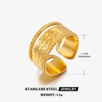 304 Stainless Steel 18K Gold Plated Simple Style Plating Geometric Rings sku image 13