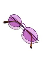 Simple Style Solid Color Ac Oval Frame Full Frame Glasses main image 2