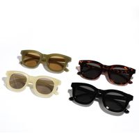 Retro Simple Style Solid Color Ac Square Full Frame Glasses main image 1