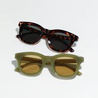 Retro Simple Style Solid Color Ac Square Full Frame Glasses main image 2