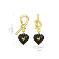 1 Pair Elegant Retro Modern Style Heart Shape Plating Copper 14k Gold Plated Drop Earrings main image 5