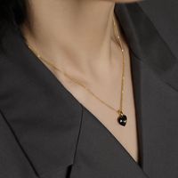 Elegant Vintage Style Modern Style Heart Shape Copper Pendant Necklace main image 1