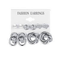 1 Set Elegant Retro Streetwear Geometric Plating Alloy Earrings sku image 6