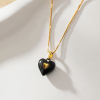 Elegant Vintage Style Modern Style Heart Shape Copper Pendant Necklace sku image 1