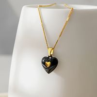 Elegant Vintage Style Modern Style Heart Shape Copper Pendant Necklace main image 4