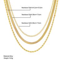 Elegant Streetwear Geometric Alloy Plating Women's Layered Necklaces main image 3