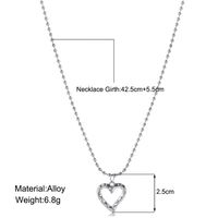Simple Style Heart Shape Alloy Plating Women's Pendant Necklace main image 3