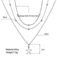 Simple Style Star Alloy Plating Women's Pendant Necklace main image 3