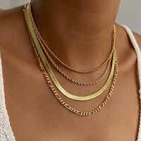 Classic Style Solid Color Alloy Plating Women's Necklace main image 1