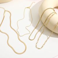 Classic Style Solid Color Alloy Plating Women's Necklace main image 4
