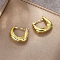 1 Pair Simple Style U Shape Irregular Plating Alloy Earrings main image 1