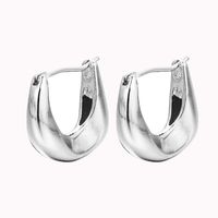 1 Pair Simple Style U Shape Irregular Plating Alloy Earrings main image 4