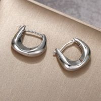 1 Pair Simple Style U Shape Irregular Plating Alloy Earrings main image 3