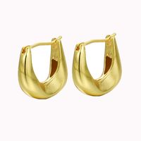 1 Pair Simple Style U Shape Irregular Plating Alloy Earrings main image 2