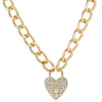 Sweet Heart Shape Alloy Zinc Alloy Women's Pendant Necklace sku image 1