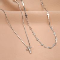 Modern Style Cross Alloy Women's Pendant Necklace main image 3