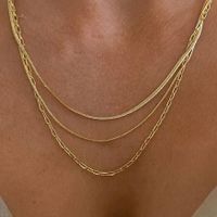 Modern Style Solid Color Alloy Plating Women's Necklace main image 6