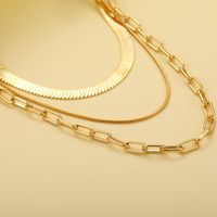 Modern Style Solid Color Alloy Plating Women's Necklace main image 4