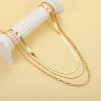 Modern Style Solid Color Alloy Plating Women's Necklace main image 3