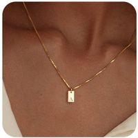 Ig Style Simple Style Letter Alloy Plating Women's Pendant Necklace main image 1