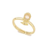 Cute Cartoon Copper Plating Inlay Zircon Gold Plated Silver Plated Open Rings sku image 11
