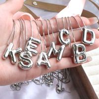 Simple Style Classic Style Letter Copper Silver Plated Pendant Necklace In Bulk main image 10