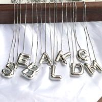 Simple Style Classic Style Letter Copper Silver Plated Pendant Necklace In Bulk main image 9