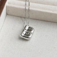 Simple Style Classic Style Letter Copper Silver Plated Pendant Necklace In Bulk sku image 4