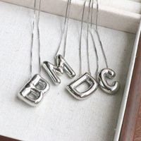 Simple Style Classic Style Letter Copper Silver Plated Pendant Necklace In Bulk main image 7