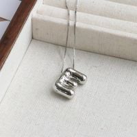 Simple Style Classic Style Letter Copper Silver Plated Pendant Necklace In Bulk sku image 6